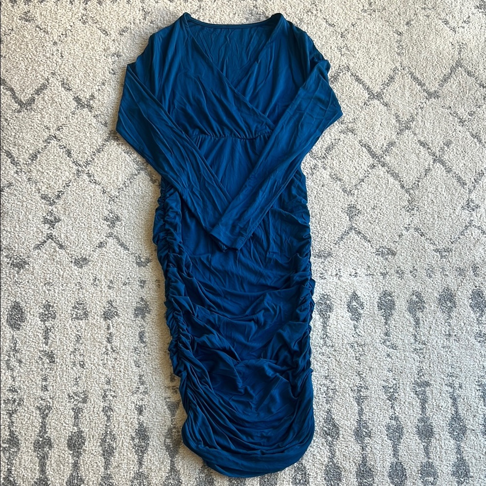 Ingrid & Isabel Poseidon Blue Bodycon Maternity Dress